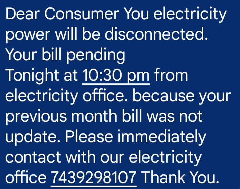Electricity bill scam ਮੈਸੇਜ ਭੇਜ ਕੇ ਤੁਹਾਡਾ ਅਕਾਊਂਟ ਖਾਲੀ ਕਰ ਦੇਣਗੇ ਘੁਟਾਲੇ
